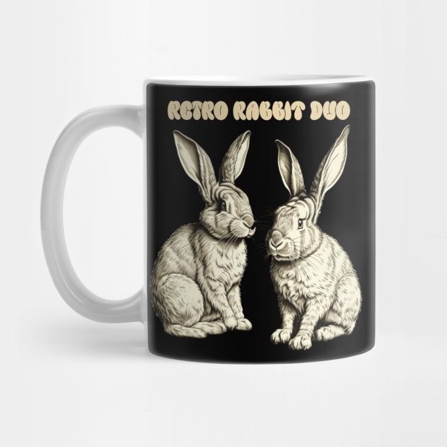 Retro Rabbit Duo by Jo Palmer